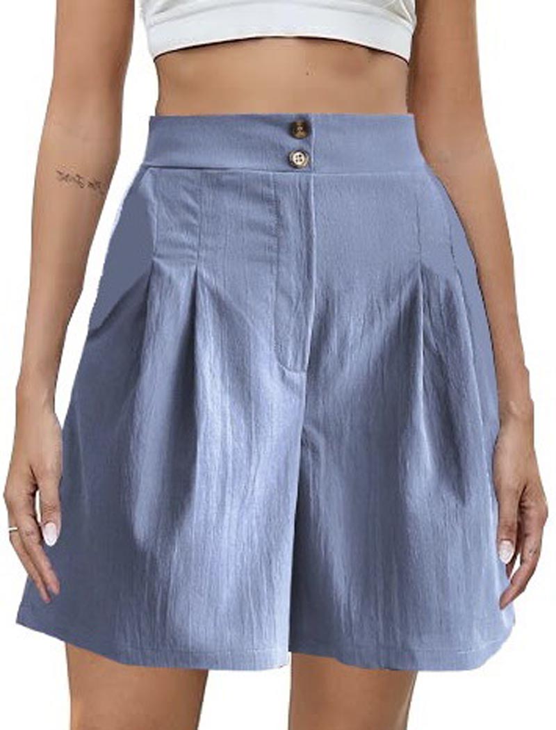 High-Rise Buttoned Shorts