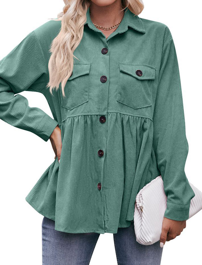 Button-Down Shirt with Flap Pockets
