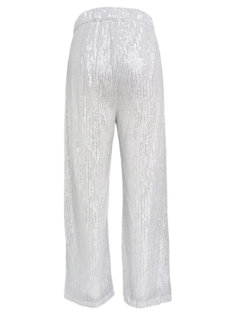 Sequin Wide-Leg Pants