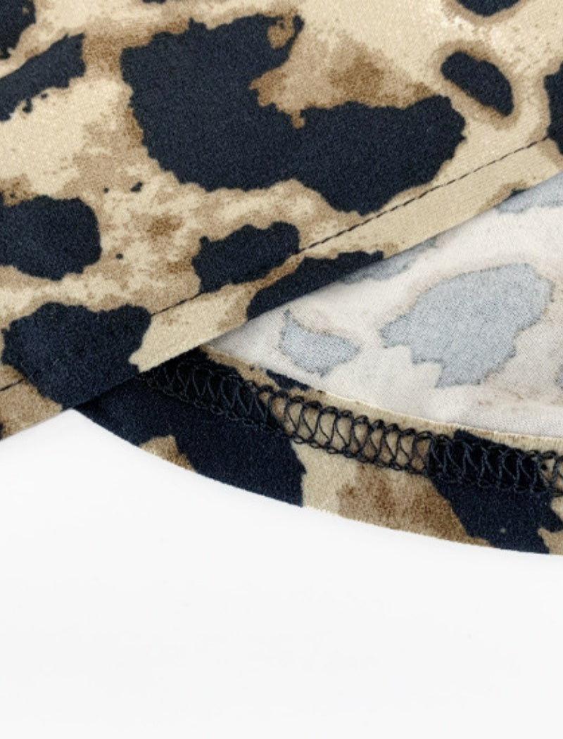 Leopard Print Midi Skirt