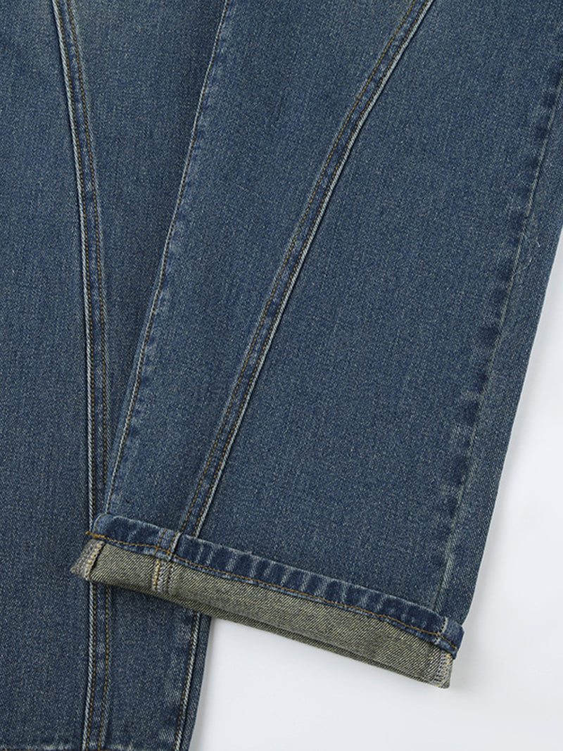 High-Waisted Tie-Waist Jeans