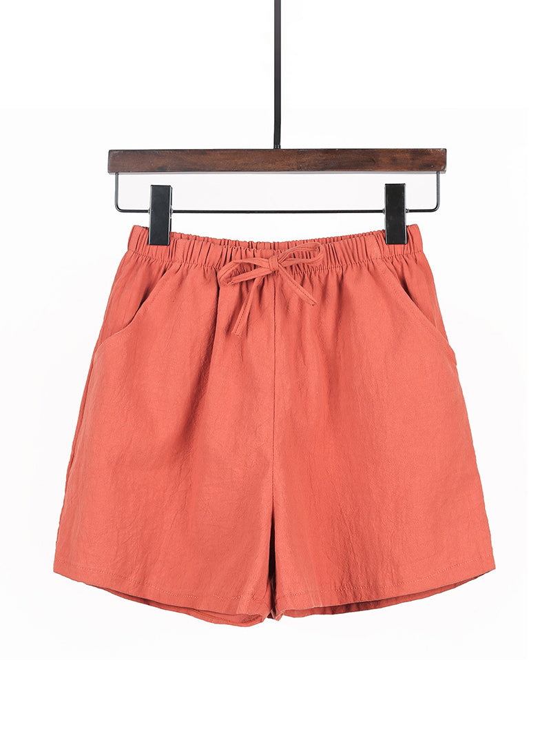 Drawstring Waist Casual Shorts