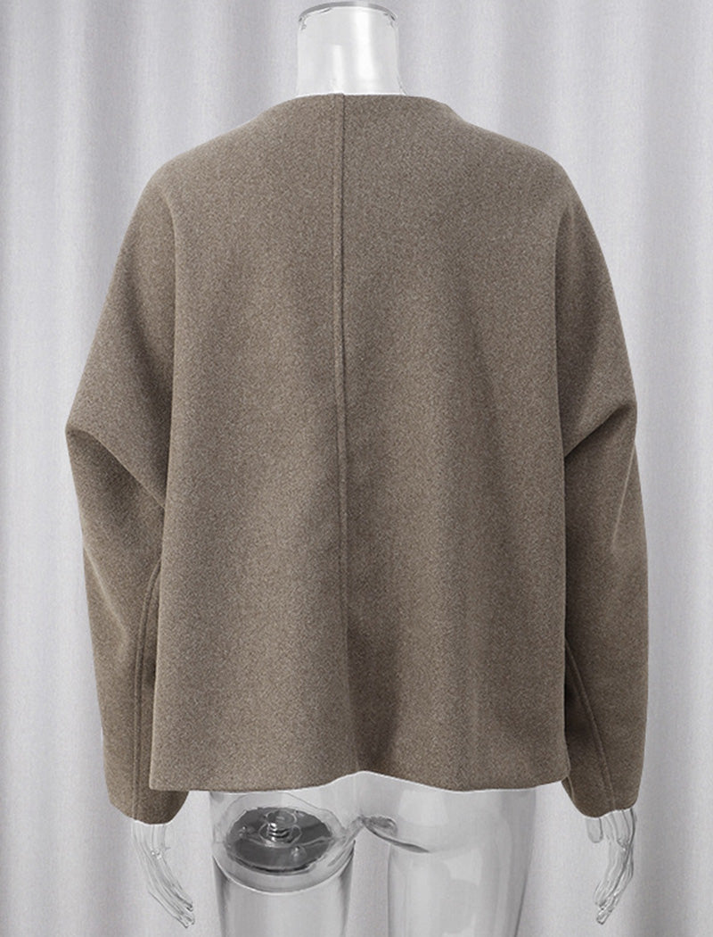 Oversized Button-Up Wool Coat