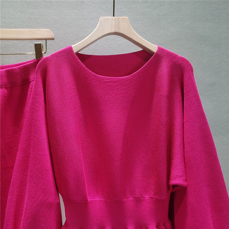 Peplum Top and Skirt Set