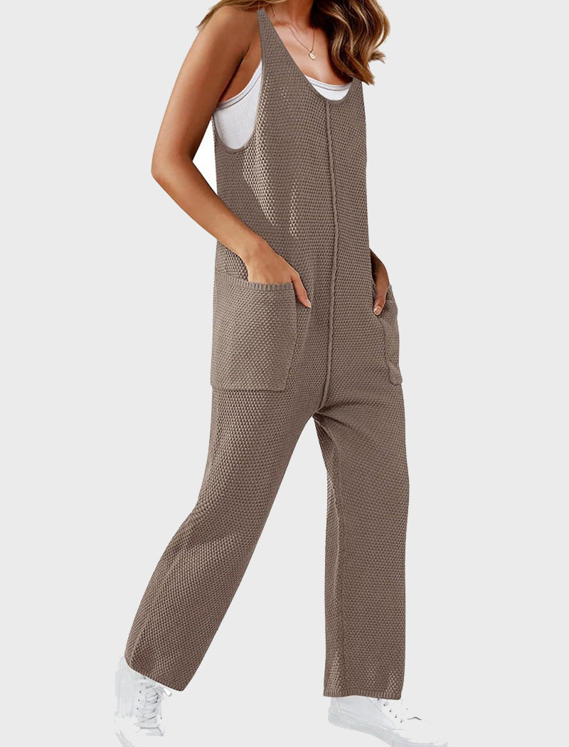 Relaxed Fit Sleeveless Jumpsuit