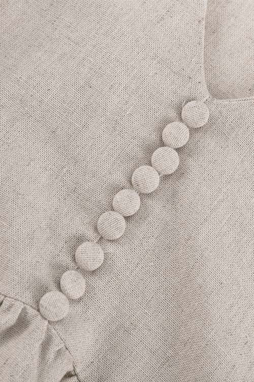 Puff Sleeve Button Dress