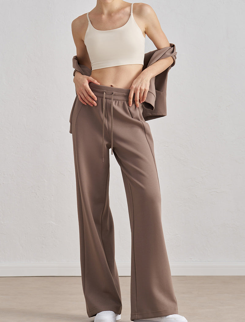 High-Waisted Wide-Leg Lounge Pants