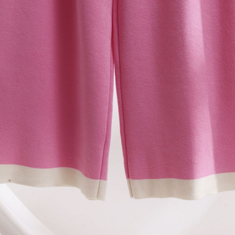 Loose Knit Sweater and Wide-Leg Pants