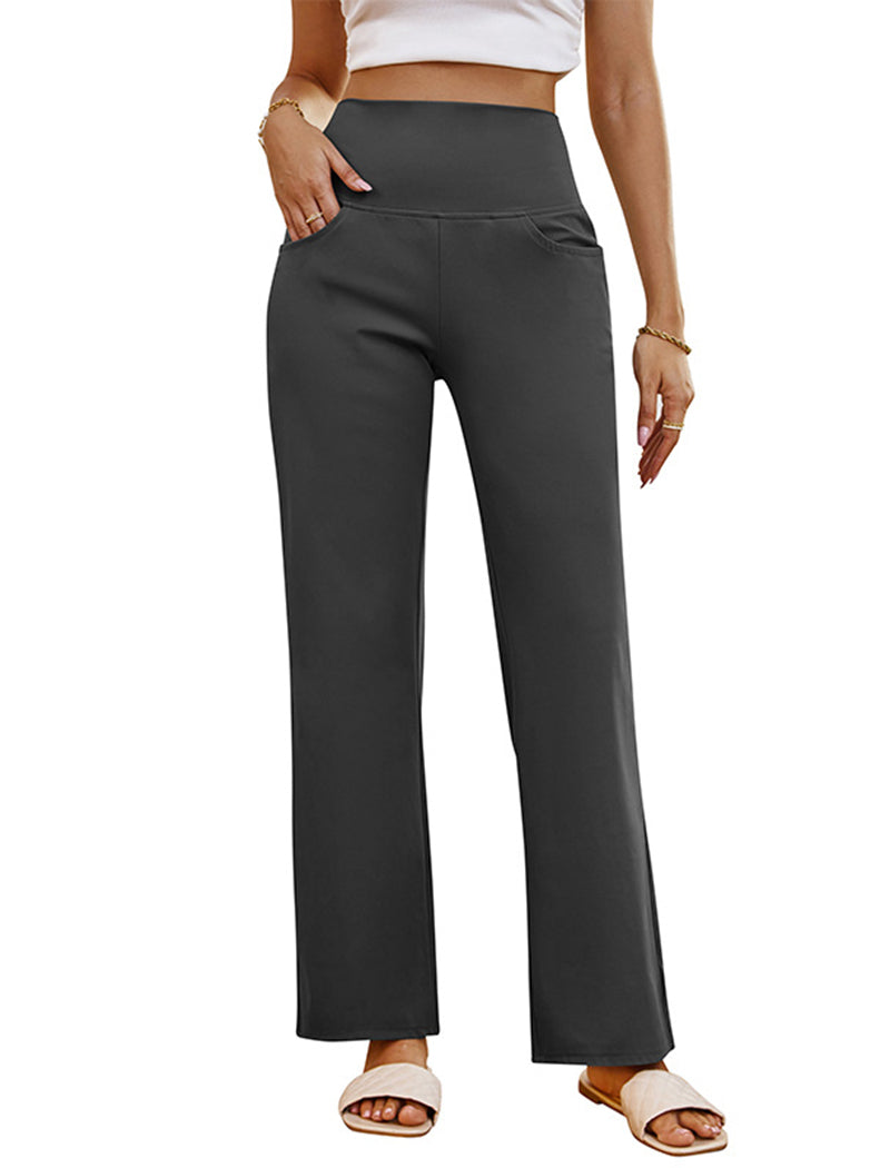 Wide-Leg Lounge Pants with High Waist