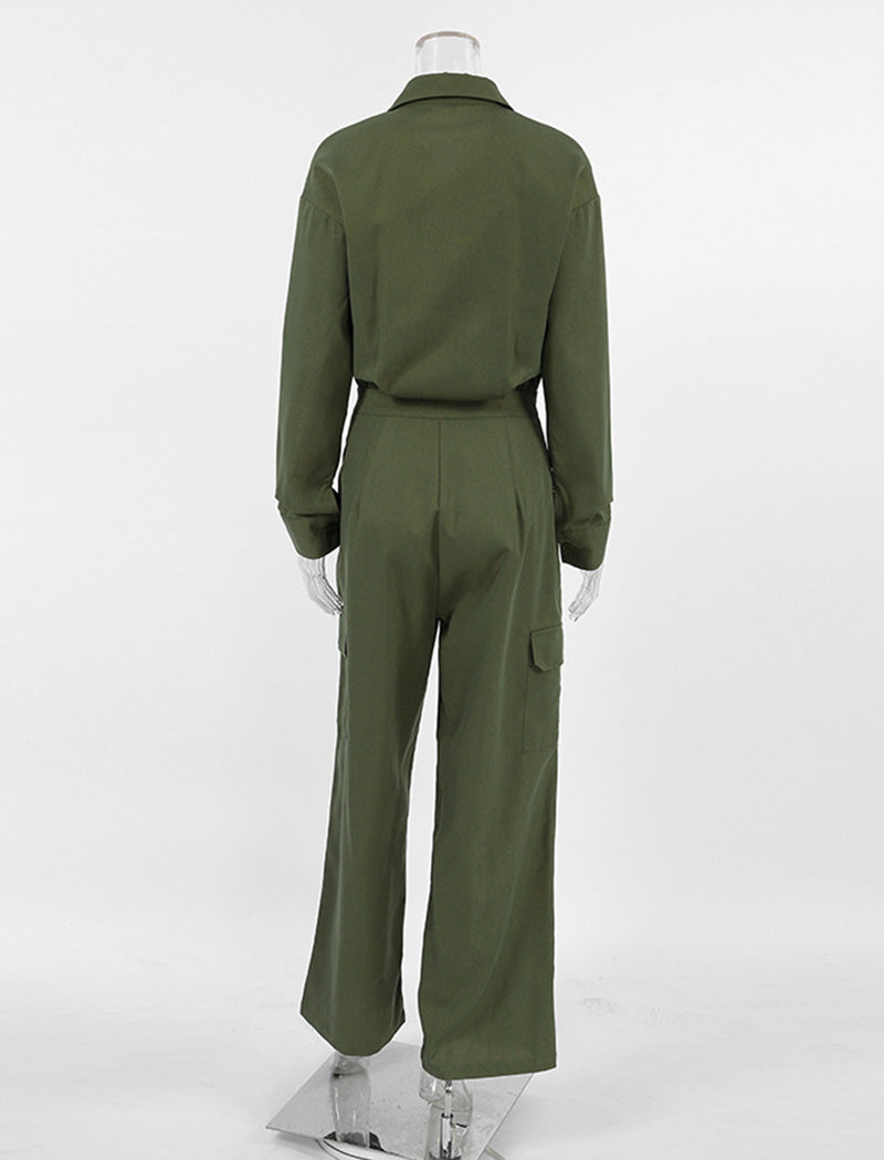Oversized Utility Set with Wide-Leg Pants