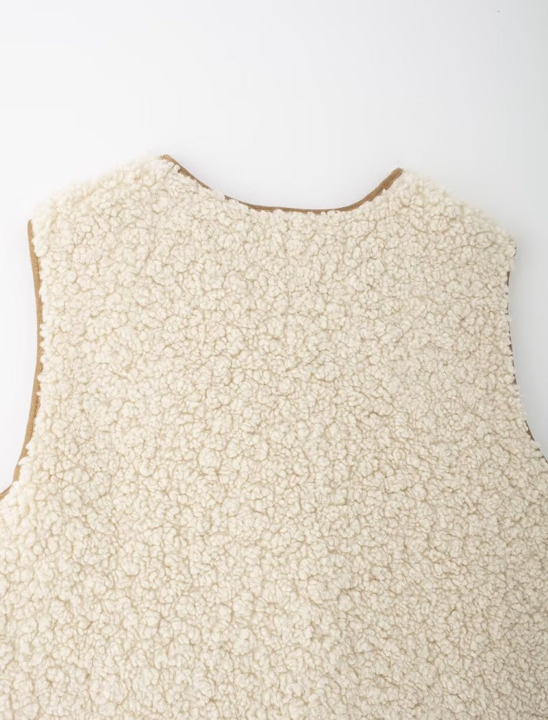 Fleece Sleeveless Crewneck Vest