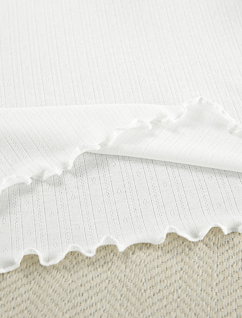 Ribbed Lounge Set with Long Sleeves