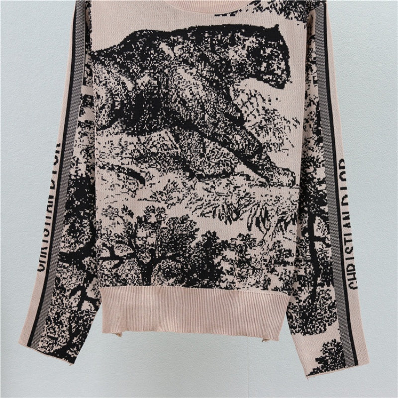 Printed Sweater and Pants Set