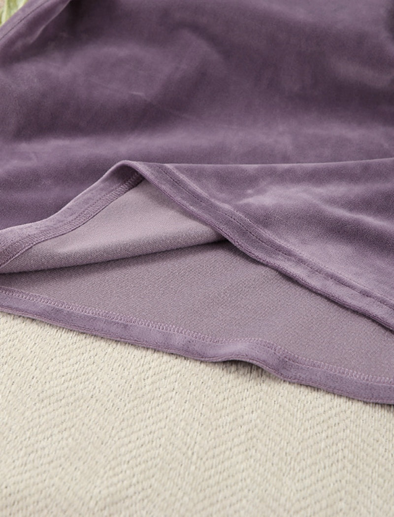 Velvety Lounge Set with Oversized Top