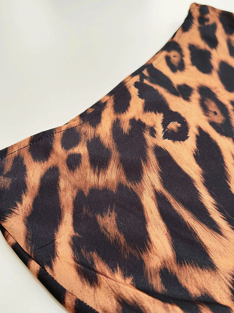 Leopard Print Maxi Skirt