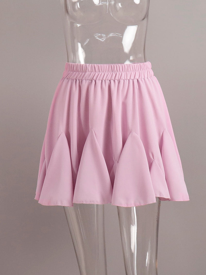 Flowy Pleated Mini Skirt