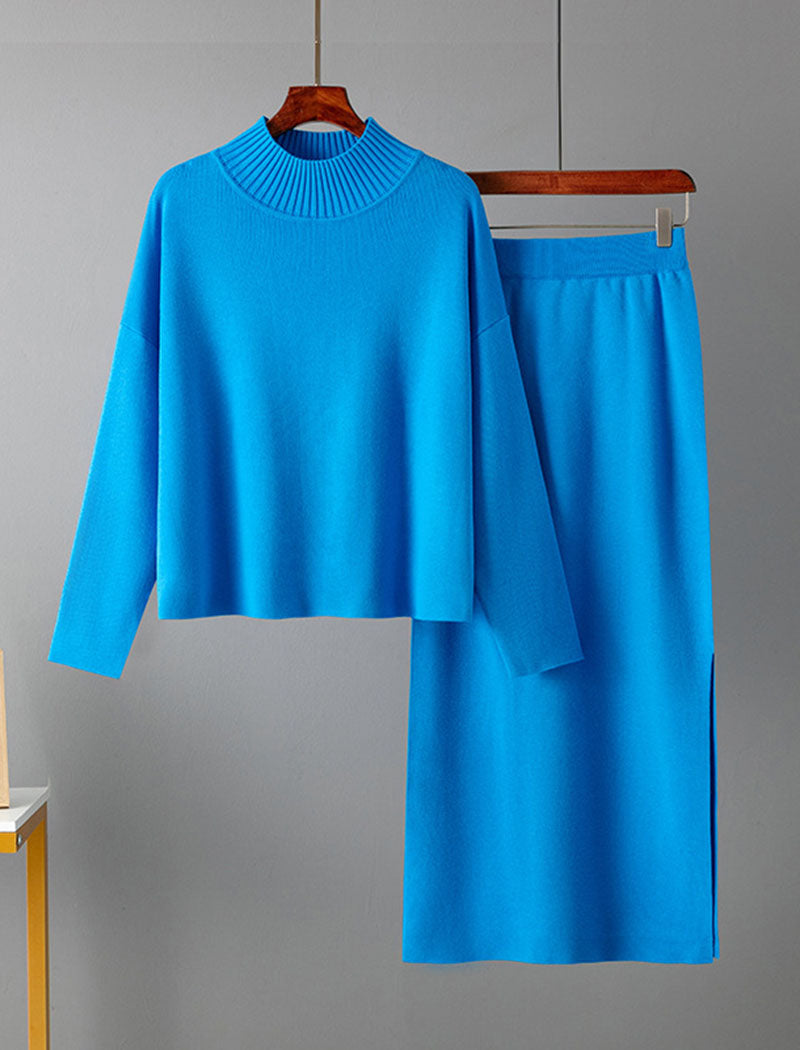 Relaxed Fit Knit with Maxi Skirt Set