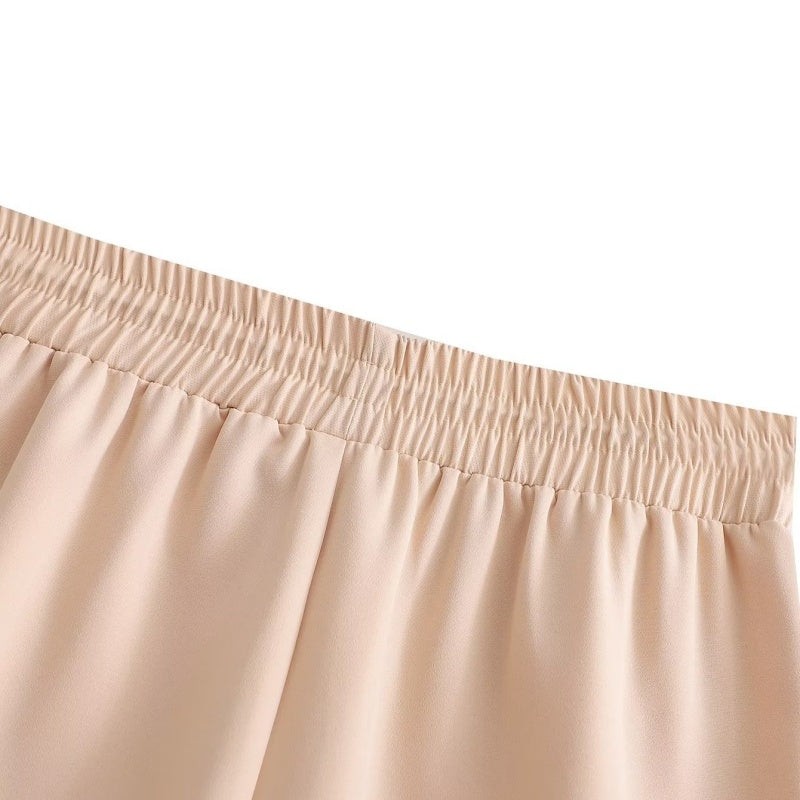 Elastic Waist Skirt with Utility Pockets