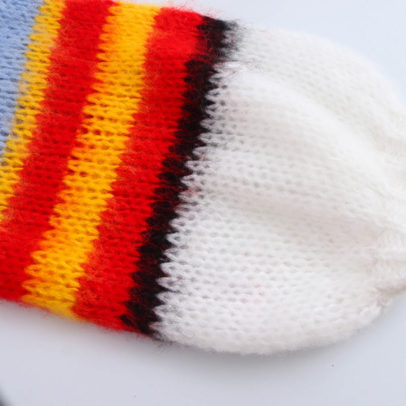 Multicolor Striped Chunky Cardigan