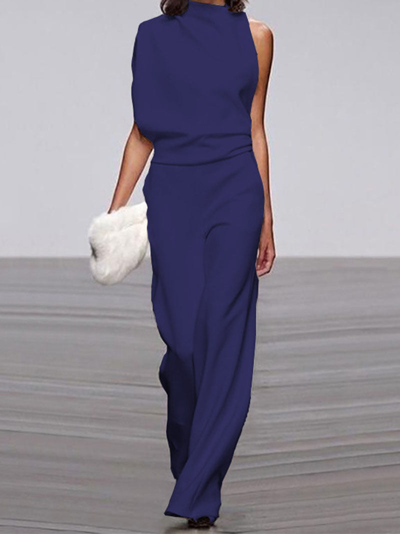 One-Shoulder Cutout Jumpsuit