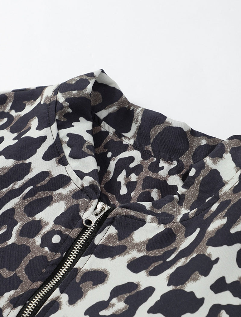 Leopard Print Puffer Jacket
