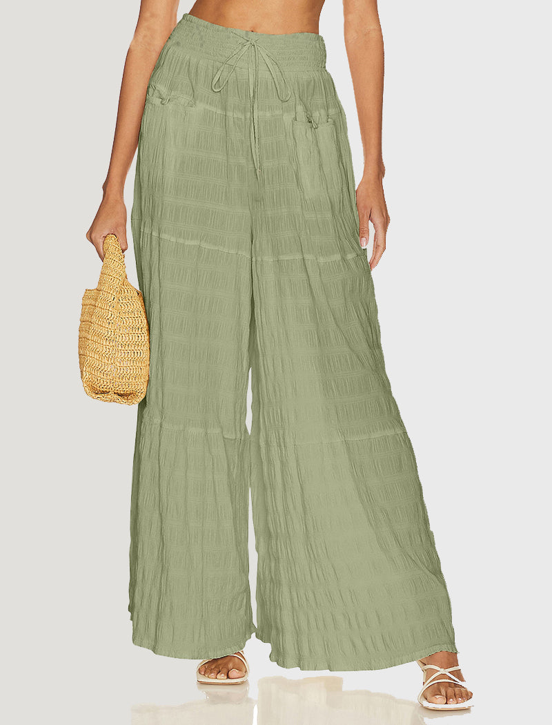 Drawstring Wide-Leg Pants