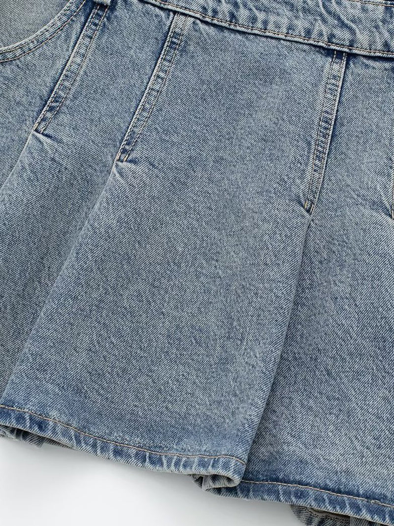 Strapless Denim Mini Dress