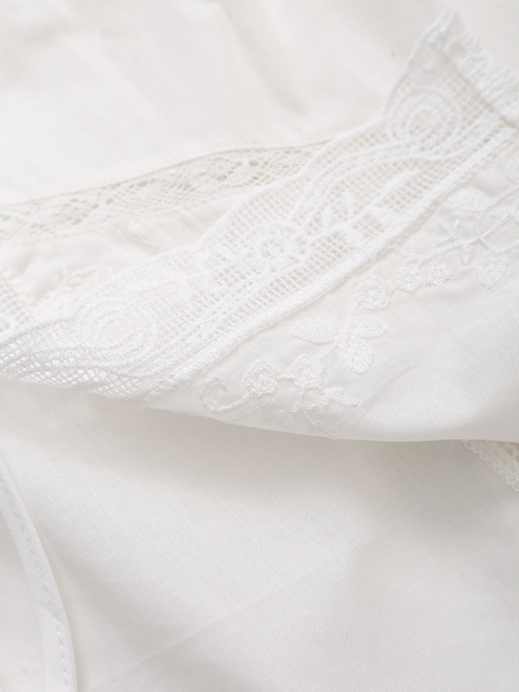 Sleeveless Lace Tie Vest