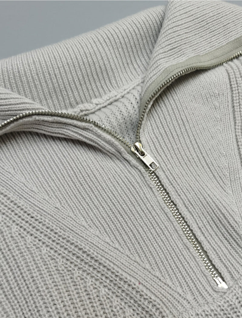 Long-Sleeve V-Neck Knit Pullover