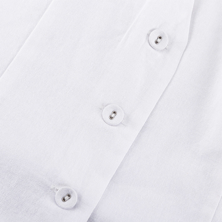 Button-Up Vest and Wide-Leg Pants Set