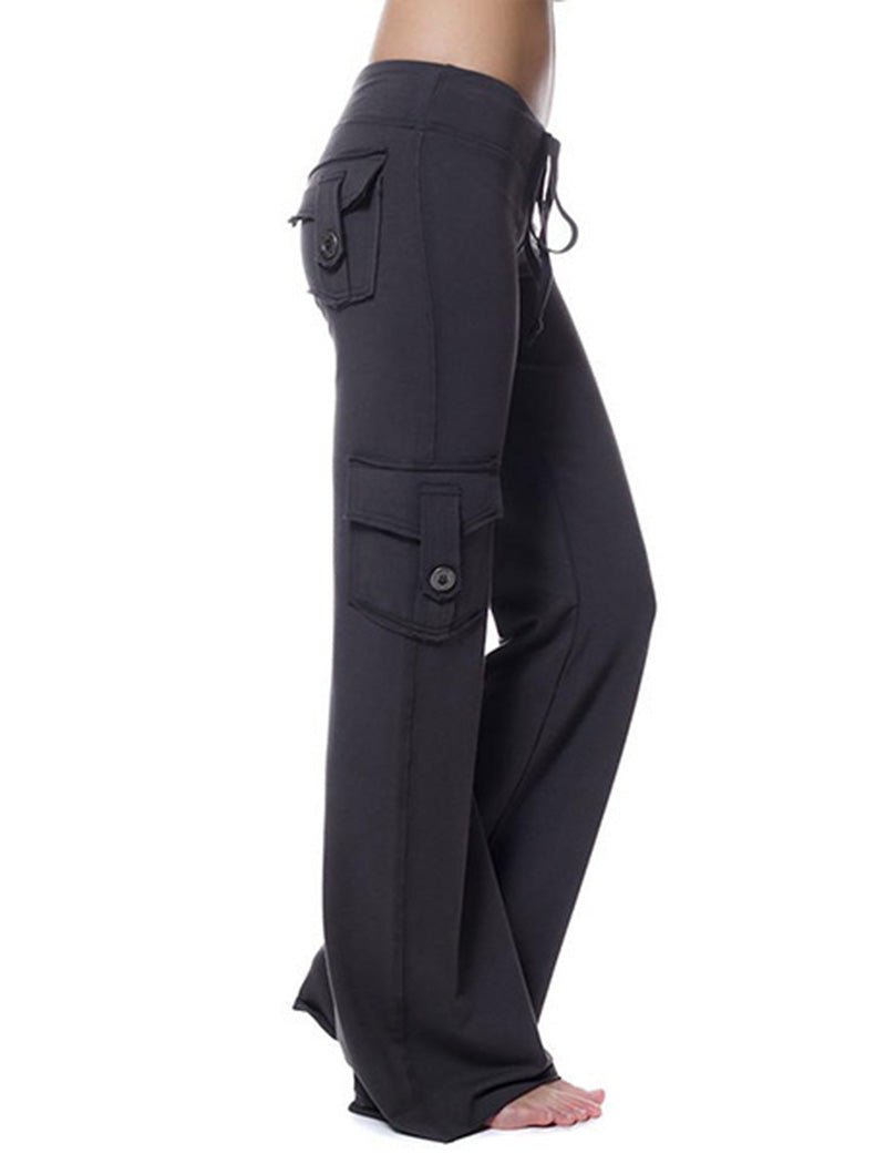 Wide-Leg Cargo Pants with Pocket Detail