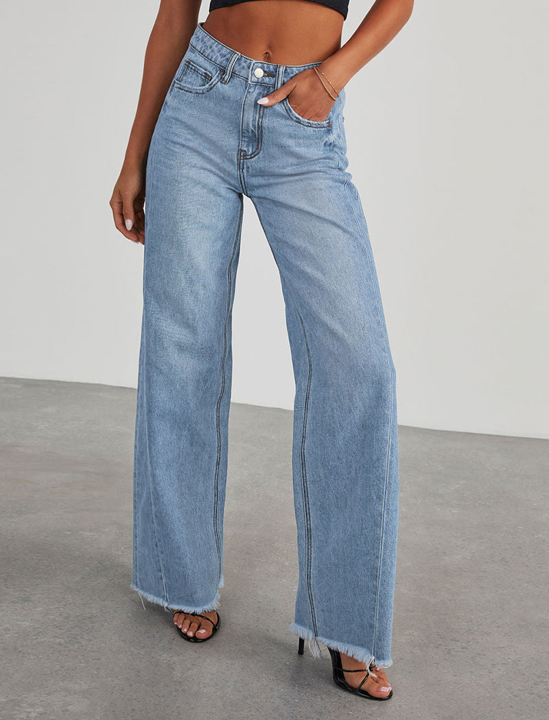 High-Waisted Wide-Leg Jeans