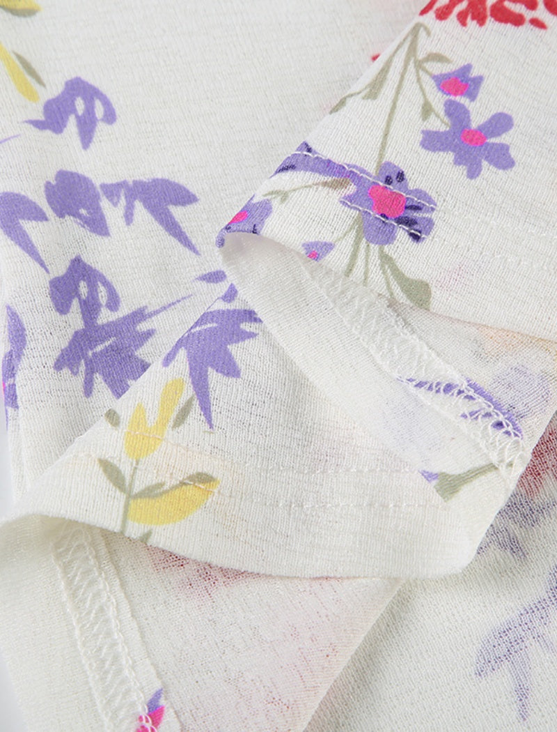 Floral Mesh Long Sleeve Top