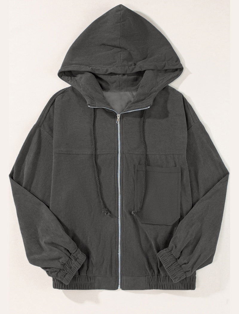 Zip-Up Casual Hoodie Jacket