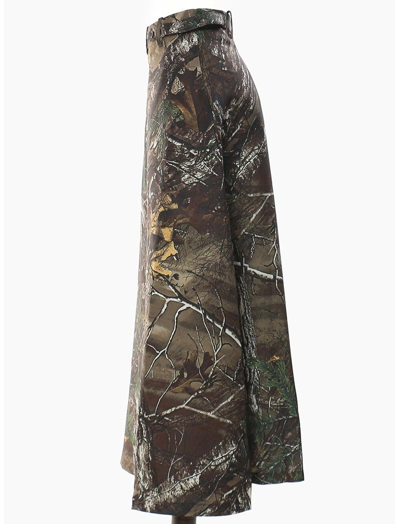 Camouflage Print High-Waisted Midi Skirt