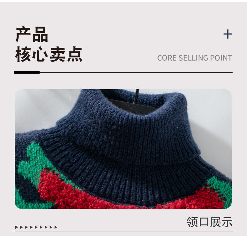 Oversized Floral Pattern Sweater