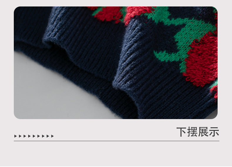 Oversized Floral Pattern Sweater