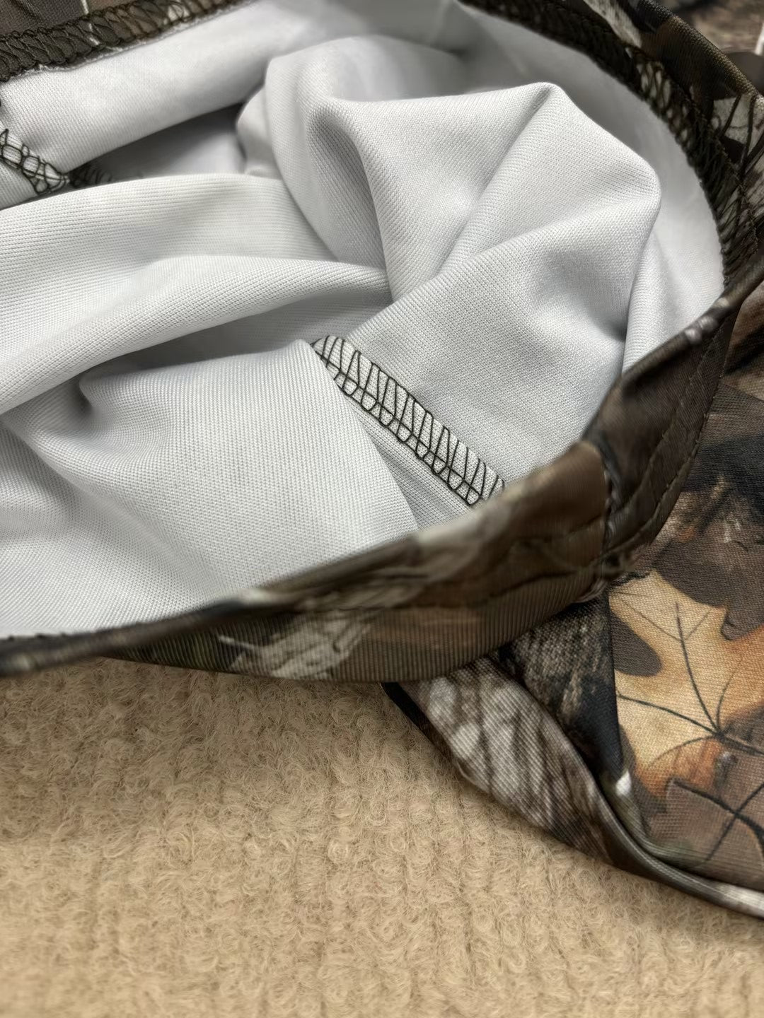 Wide-Leg Camo Printed Drawstring Pants