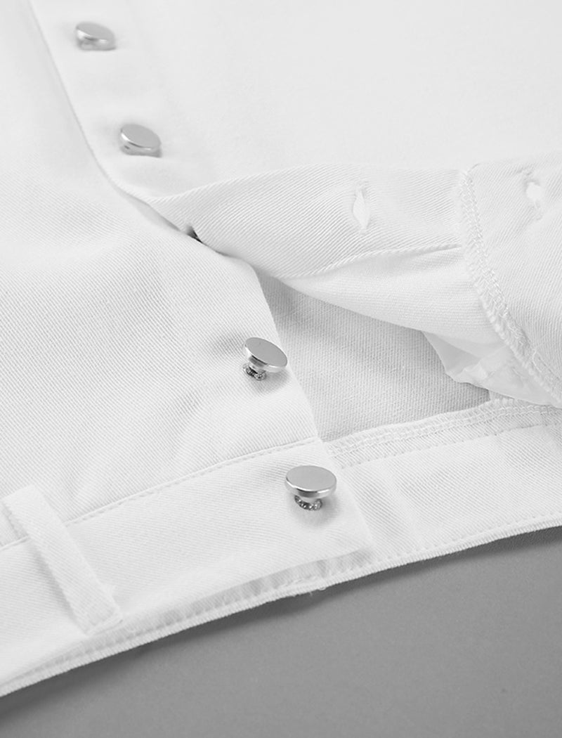 High-Waisted Slim Buttoned Skirt