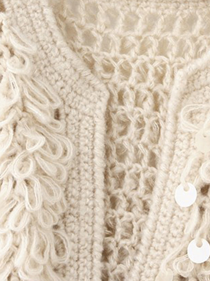 Textured Open-Front Cardigan