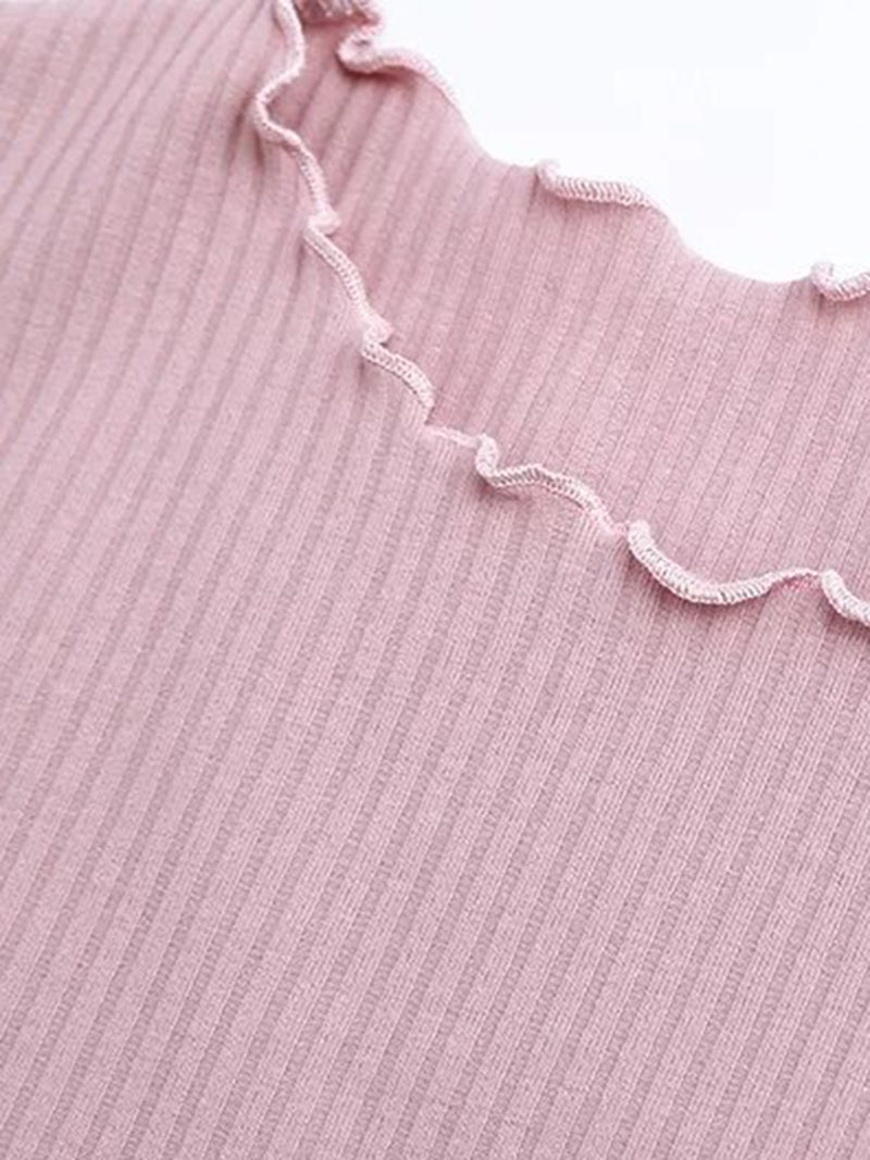 Solid Ribbed Top