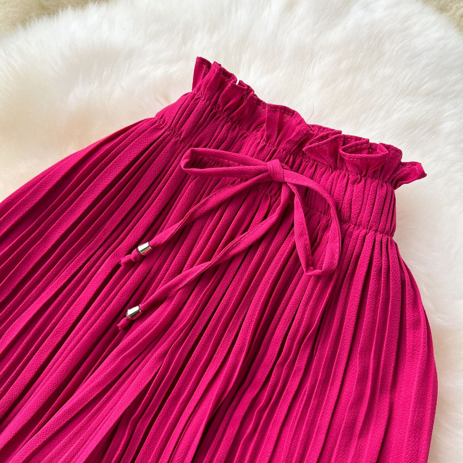 Ruched Drawstring Flared Pants