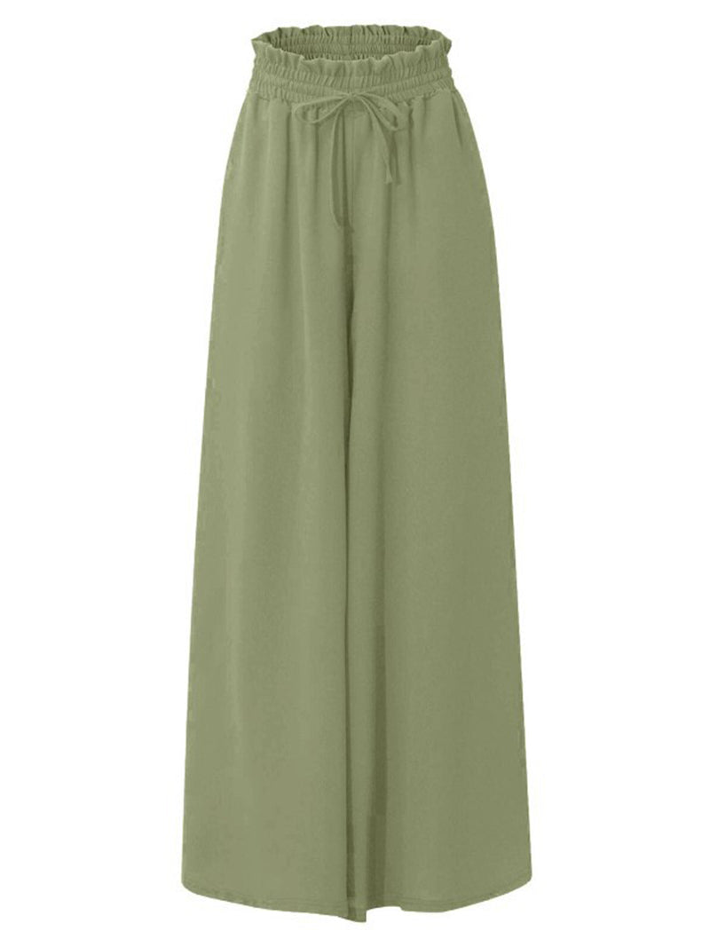 Drawstring Wide-Leg Pants