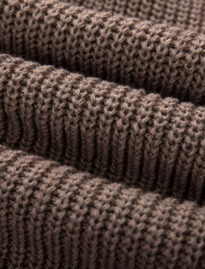 High Neck Knit Cape Sweater