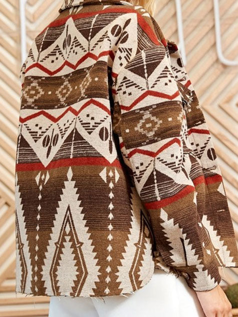 Graphic Button-Up Jacket