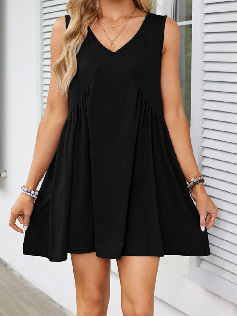 Sleeveless Babydoll Mini Dress