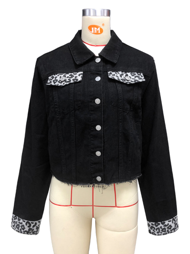 Camo Print Denim Jacket