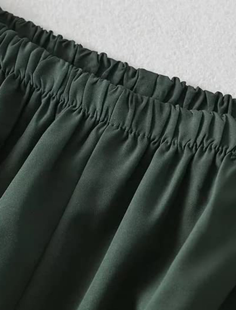 Track-Style Wide-Leg Pants