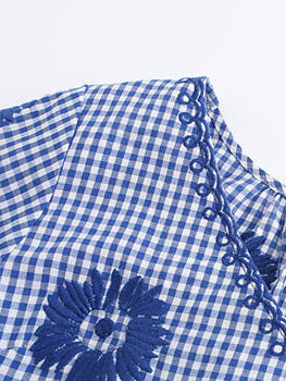 Floral Gingham Maxi Dress