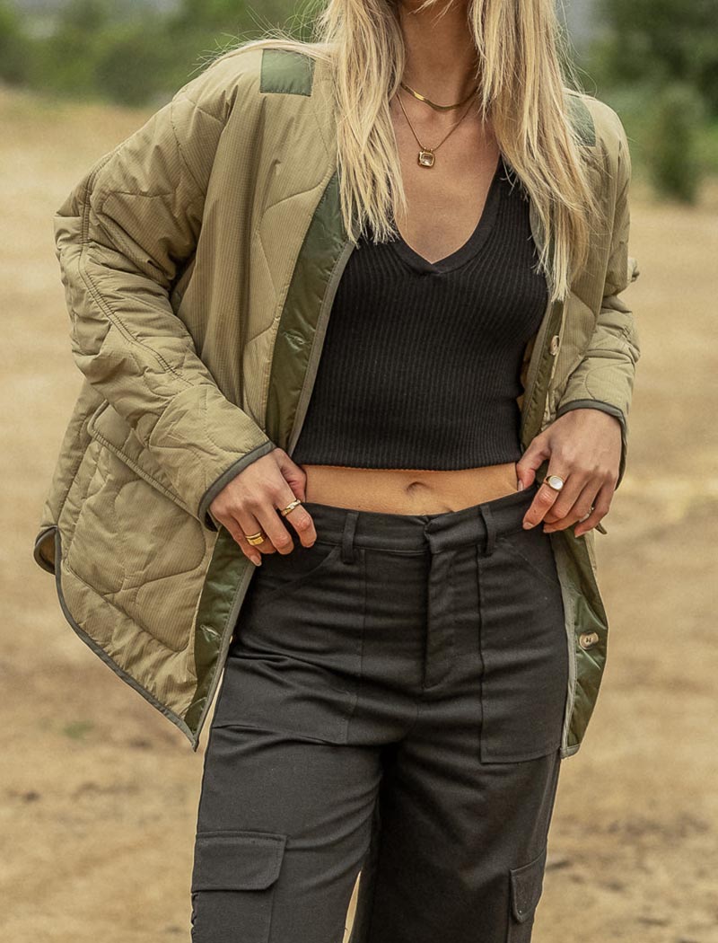 Quilted Colorblock Jacket